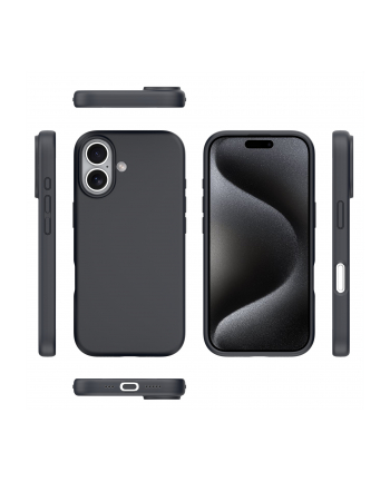 Nevox StyleShell SHOCK, black phone case, iPhone 17, compatible with MagSafe
