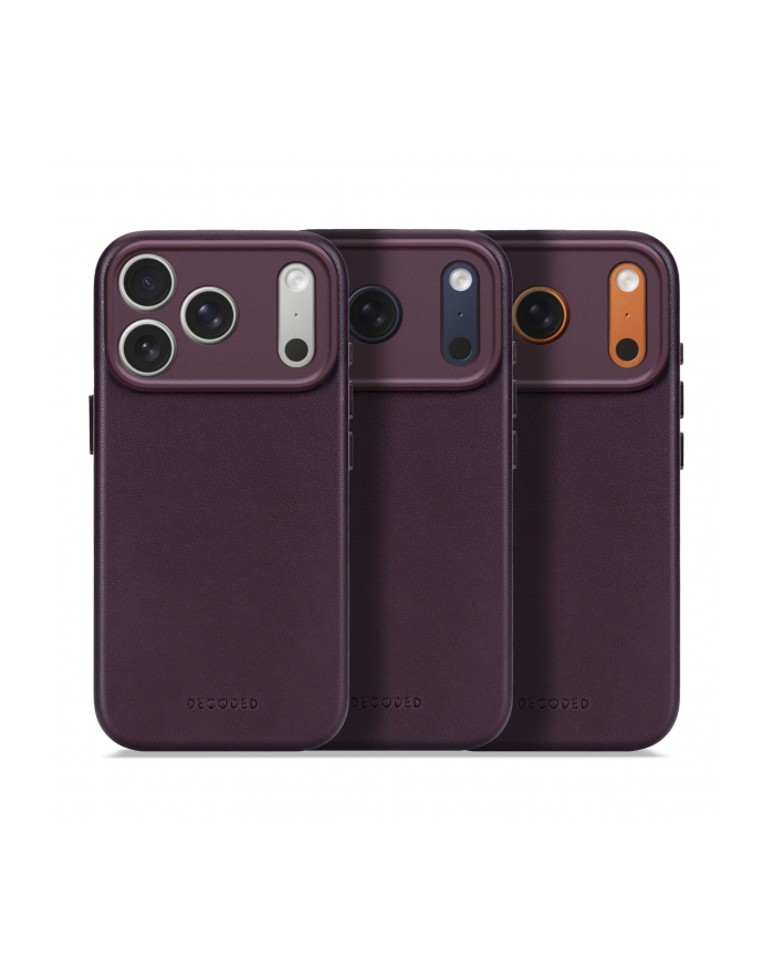 Decoded Leather Backcover iPhone 17 Pro Max Dark Ruby główny