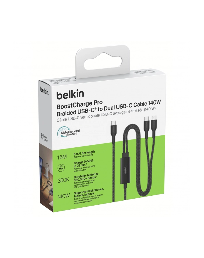 Belkin BOOSTCHARGE Pro 140W 1,5m USB-C Kabel schw. CAC004hq1.5MBK główny