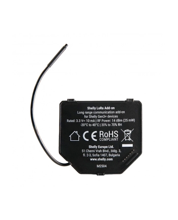 Shelly LoRa add-on, radio module black