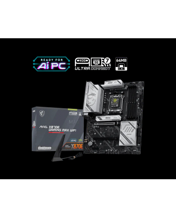 Płyta MSI MAG X870E GAMING MAX WIFI /AMD X870/DDR5/SATA3/M.2/USB4/WiFi/BT/PCIe5.0/AM5/ATX nr 2