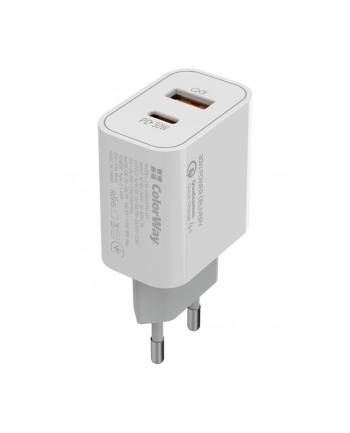 Ładowarka COLORWAY 30W 1xUSB 1xUSB-C biała