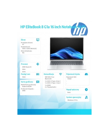 hp inc. Notebook EliteBook 8 G1a RAIP350 512GB/16GB/W11P/16.0 C51G5ET