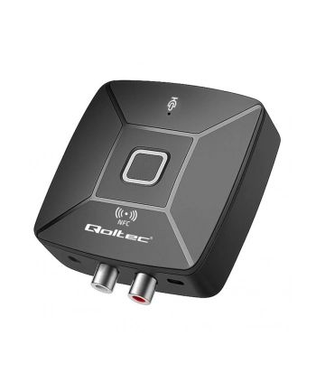 Transmiter Qoltec bezprzewodowy odbiornik Audio HiFi Home'Car | Bluetooth 6.0 | NFC | 2 X RCA | 1 x AUX MiniJack 3.5mm | Mikrofon