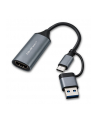 qoltec Adapter USB-C USB-A | HDMI | 4K 30Hz | aluminium - nr 2