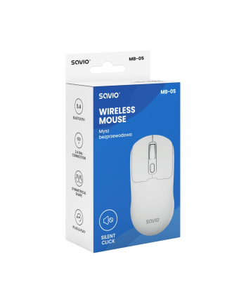savio Mysz bezprzewodowa MB-05 2.4 GHz Biała nr 2
