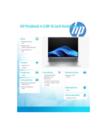 hp inc. Notebook ProBook 4 G1iR i5-1334U 512GB/16GB/W11P/16.0   D0MG6ET nr 2