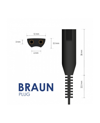 akyga Zasilacz AK-PD-08 12V / 0.4A 4.8W do depilatora Braun