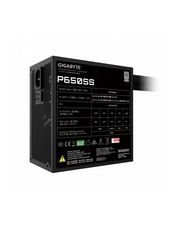 gigabyte Zasilacz 650W GP-P650SS 80+ Silver główny