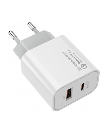 Ładowarka COLORWAY 30W 1xUSB 1xUSB-C biała