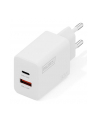digitus Ładowarka sieciowa/zasilacz USB GaN 30W, 1x USB-C, 1x USB-A, biała - nr 13