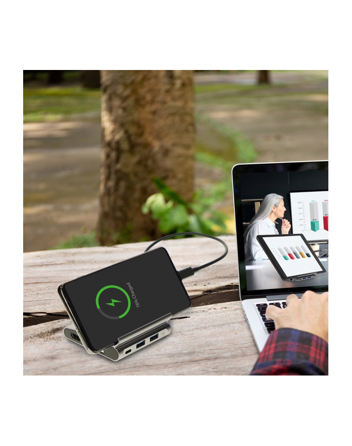 4smarts Podstawka tablet/smartphone 7w1 DeX 2xUSB-C/ 2xUSB-A/ HDMI/SD/   microSD/ RJ45 główny