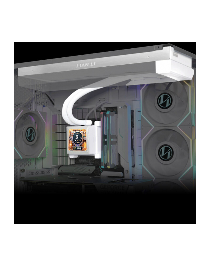 Chłodzenie procesora Lian Li HydroShift LCD 360 Fanless Water Cooling, RGB - 360mm, white (HSLCD36NW) główny