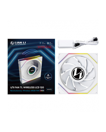 Wentylator komputerowy Lian Li UNI FAN TL Wireless LCD Reverse White 120mm (12RTLLCD1W1W) nr 2