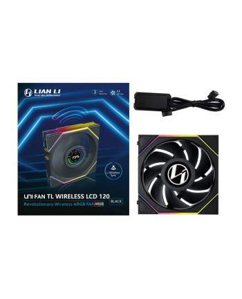 Wentylator komputerowy Lian Li (LIANLIUNIFANTLWIRELESSLCDLÜFTERARGBPWM120MMSCHWARZ) nr 2
