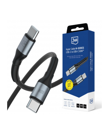 Kabel USB 3mk Hyper Cable N-SERIES USB-C to USB-C 60W 20V/3A 2m