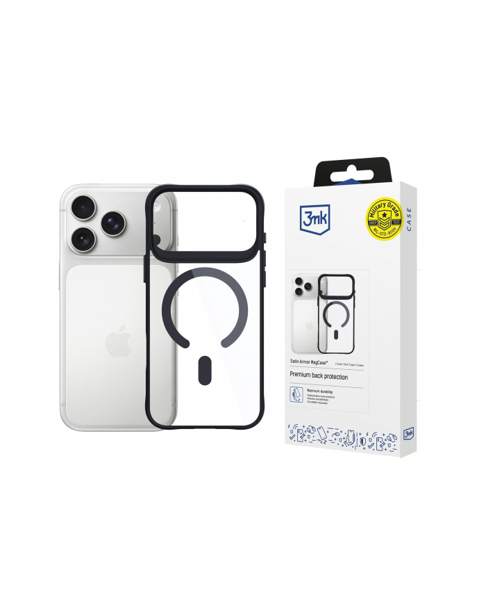 3mk pczerwonyection Etui na telefon z MagSafe do Apple iPhone 17 Pro - 3mk Satin Armor MagCase główny
