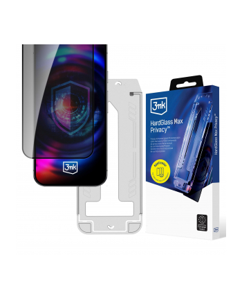 3mk pczerwonyection Szkło prywatyzujące z ramką montażową do Apple iPhone 16 Pro Max - 3mk HardGlass Max Privacy nr 1