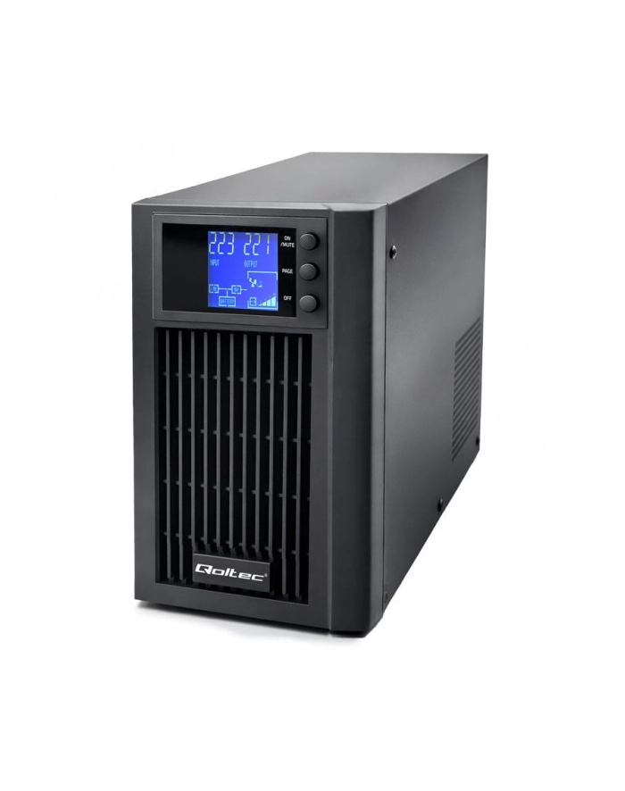Zasilacz awaryjny UPS Qoltec Pure Sine Wave | 3kVA | 2400W | AVR | LCD | Czysty Sinus główny