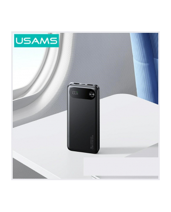 usams Powerbank PB80 10000mAh 20W PD 2xUSB-A + USB-C czarny