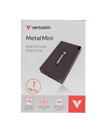 verbatim Dysk Metal Mini SSD 512GB USB-C 32030