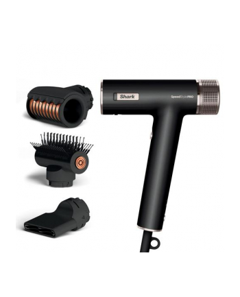 Shark SpeedStyle Pro HD731EU czarny Moc: 1750W | 3 nasadki stylizujące | Jonizacja | Zimny nawiew | 3 ustawienia nadmuchu