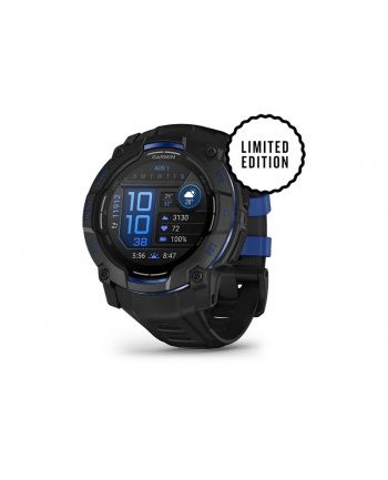 Garmin Instinct 3 AMOLED 50mm czarny z paskiem w kolorze black / bolt blue nr 1