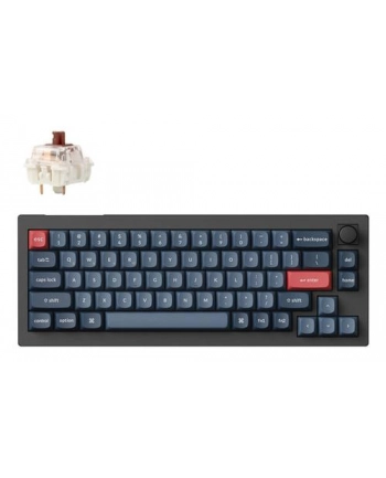 Klawiatura Keychron V2 Max Qmk/ Carbon Czarny Gateron Jupiter Brązowy (V2MD3)