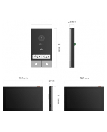 Ezviz Wideodomofon HP7 2-Family Kit CSHP73MP2