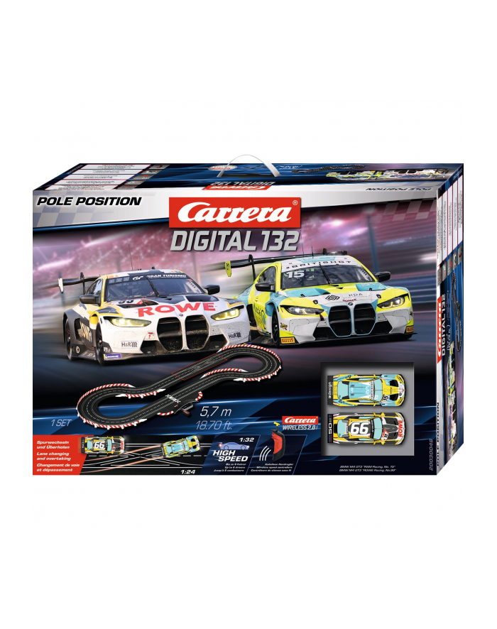 Carrera Digital 132 -Tor Wyścigowy Pole Position 5,7M Wireless + 2 Samochody 30046 główny