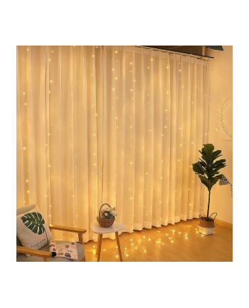 Colorway Girlanda LED Curtain Garland 300 LED 3 x 3 m Warm White (CW-GW-300L33V)