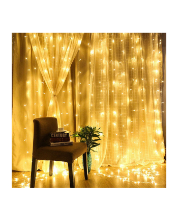 Colorway Girlanda LED Curtain Garland 300 LED 3 x 3 m Warm White (CW-GW-300L33V)