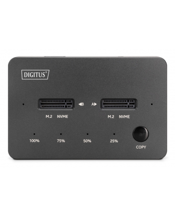 digitus Stacja dokująca dysków z funkcją klonowania | USB-C 3.1 Gen2 10Gbps | SSD M.2 NVMe (max. 2x 4TB) | Funkcja Offline Clone | Czarna nr 2