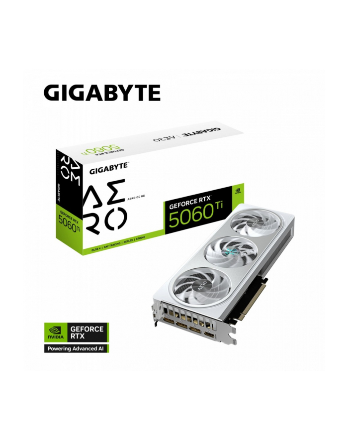 gigabyte Karta graficzna GeForce RTX 5060 Ti AERO OC 8GB 128BIT GDDR7 HDMI/3DP główny
