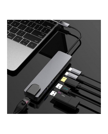 gembird Adapter USB-C Hub USB-C/A LAN HDMI nr 1
