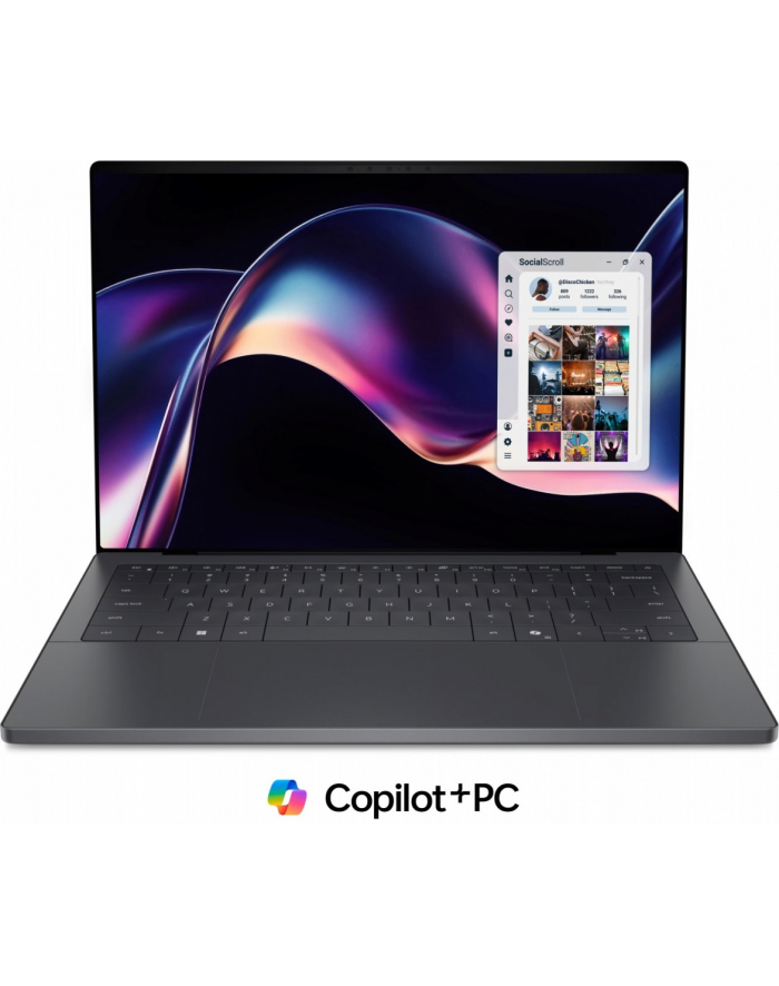 dell Laptop XPS 14 DA14260 Win11Pro Core Ultra X7 358H/32GB/2TB/14 TOUCH/2,8K/Intel Arc/FgrPr/Cam/Mic/Backlit Kb/3 Cell/3Y ProSupport główny