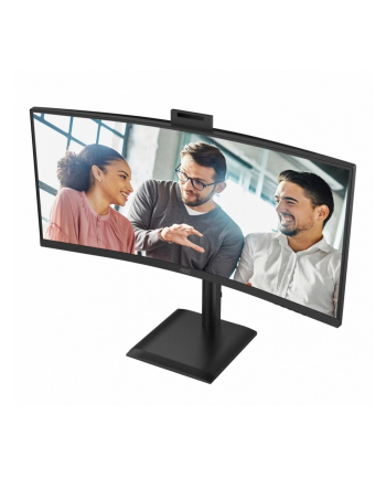 aoc Monitor 34 cale CU34E4CW Curved VA 120Hz HDMIx2 DP RJ45 USB-C HAS Kamera