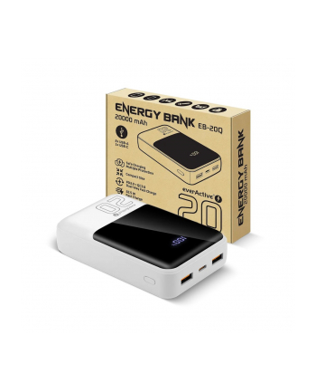 everactive Powerbank 20 000 mAh 2X USB 1X USB-C 22,5W QC4.0 wyświetlacz LCD