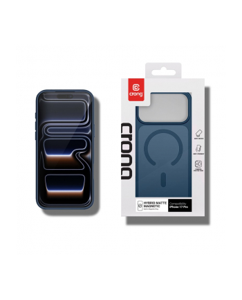crong Etui Hybrid Matte Magnetic Etui MagSafe iPhone 17 Pro Granatowe