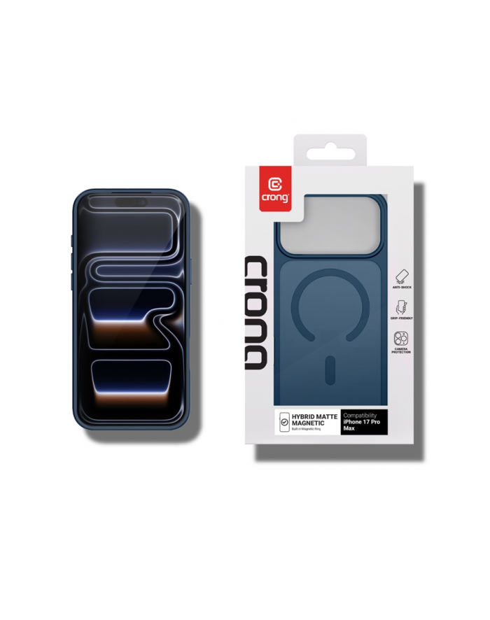crong Etui Hybrid Matte Magnetic Etui MagSafe iPhone 17 Pro Max Granatowe główny