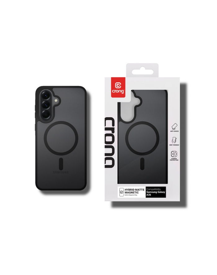 crong Etui Hybrid Matte Magnetic Etui MagSafe Samsung Galaxy A36 / A37 Czarne główny