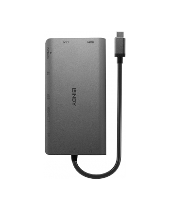 Lindy Replikator portów USB-C do 1xHDMI/1xDP/1xRJ45/2xUSB 3.0/1xUSB-C/1xSD/1xAudio (43323) nr 2