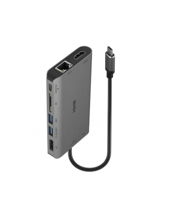 Lindy Replikator portów USB-C do 1xHDMI/1xDP/1xRJ45/2xUSB 3.0/1xUSB-C/1xSD/1xAudio (43323)
