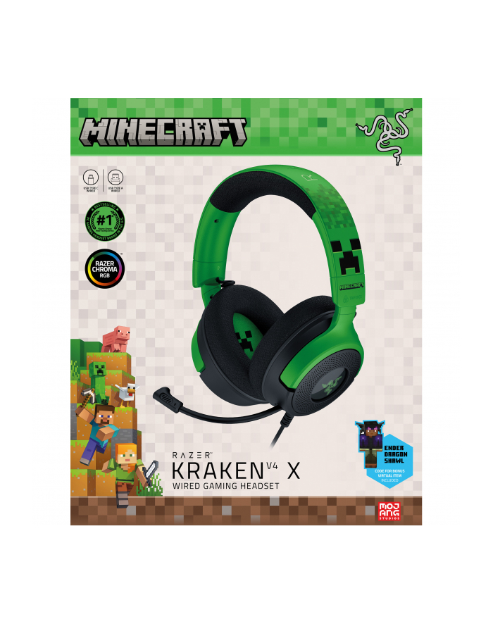 Razer Kraken V4 X Minecraft Edition (RZ0405180200R3M1) główny