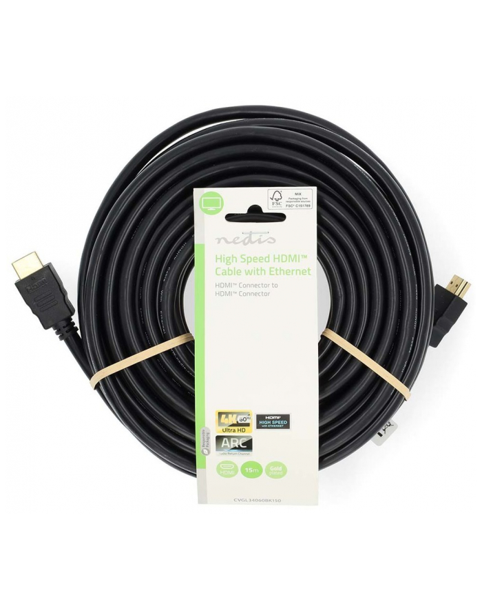 Nedis CVGL34060BK150 kabel HDMI 15 m HDMI Typu A (Standard) Czarny główny