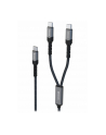 Swissten Kabel Do Ładowania W Oplocie 2W1 Usb C 2X 100 1 5M - nr 1