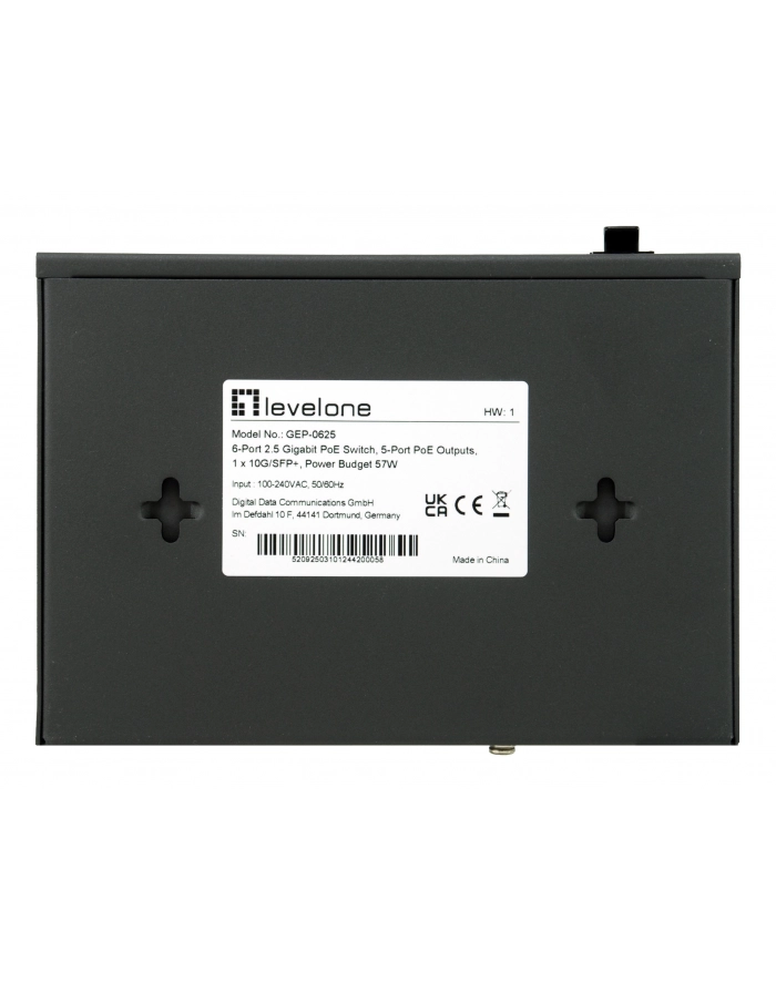 Levelone Switch 6x GE GEP-0625 2.5GbE 57W 8xPoE+ sw (GEP0625) główny