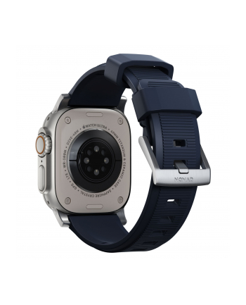 Nomad Rugged Strap Atlantic Blue Connector Silver 42/44/45/49mm