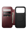 Nomad Modern Leather Folio iPhone 17 Pro bordowy Horween - nr 10