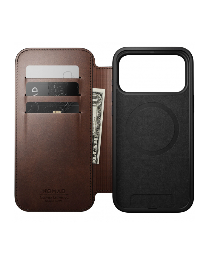 Nomad Modern Leather Folio iPhone 17 Pro Max Rustic brazowy główny